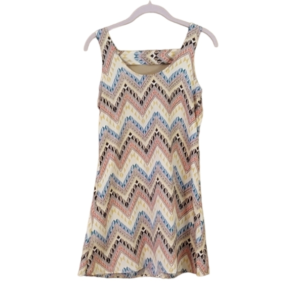 Lucy Love Multi-color Geometric Cage‎ Back Dress - Picture 1 of 6